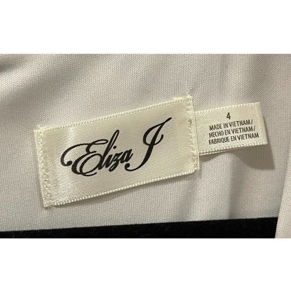 ELIZA J Design Argyle 3/4 Sleeves Mini V-Neck Lined Dress - Picture 2 of 3